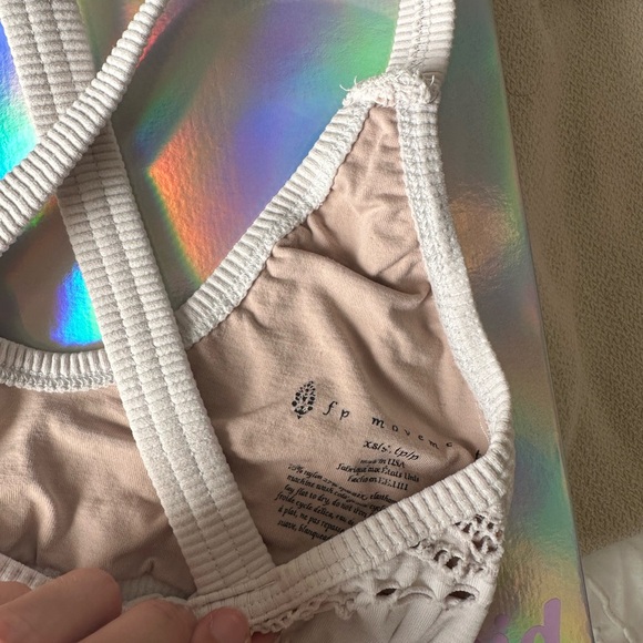 Free People / FP Movement Crochet My Way Bra XS/S White / nude - Picture 9 of 9